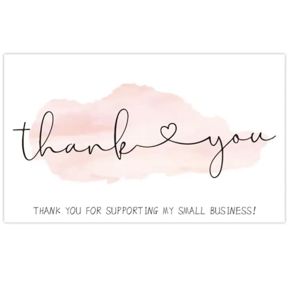 NEW 30 PCS THANK YOU FOR SUPPORTING MY SMALL BUSINESS APPRECIATION CARDS